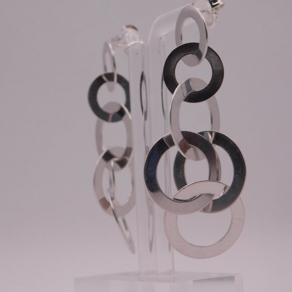 VINTAGE SILVER DROP EARRINGS - Picture 10 of 16